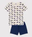 Petit Bateau - Pyjama short - Baleines