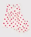 Petit Bateau - Robe bébé en coton avec bloomer - Coeurs