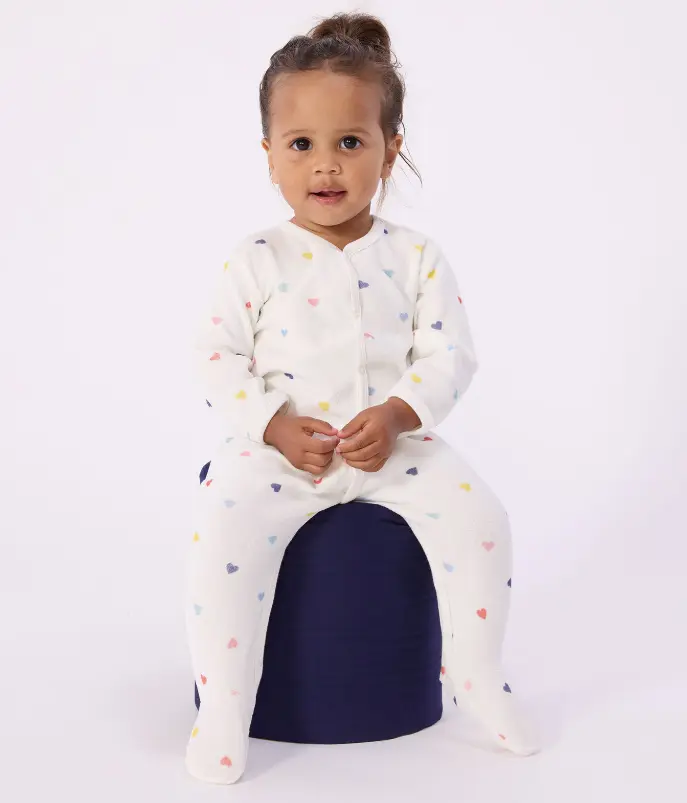 Petit bateau - Pyjama en velours - Coeurs