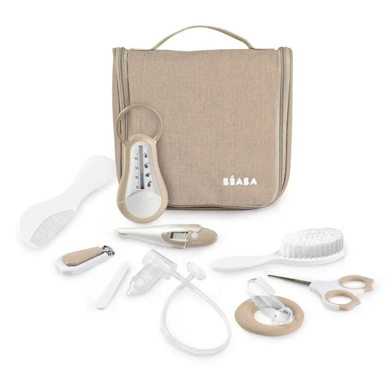 Béaba - Trousse de toilette 10 accessoires - Terre d'argile