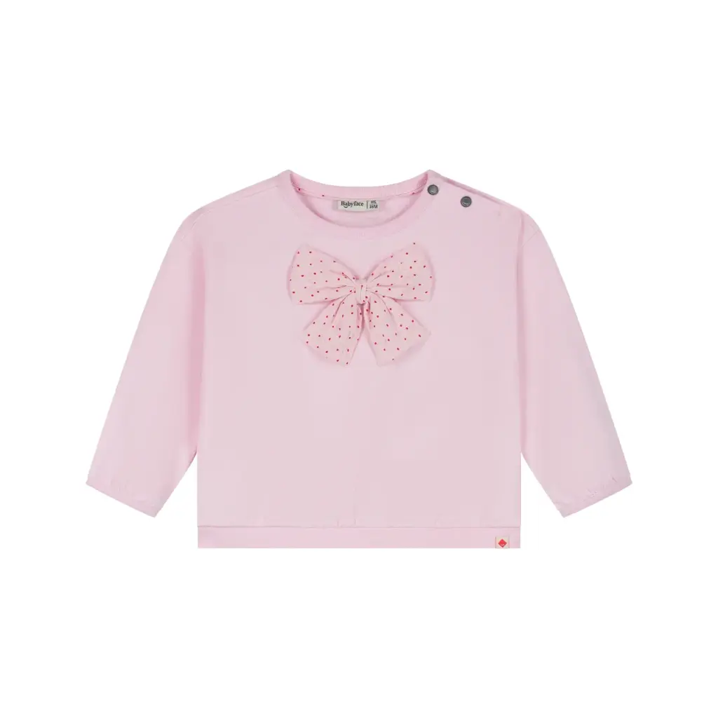Babyface - Sweatshirt Fille - Noeud rose