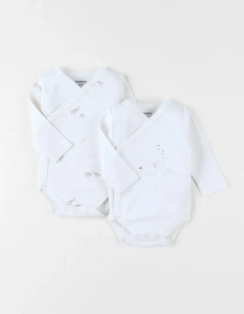 Noukie's - Lot de 2 bodys croisés en jersey bio (3 mois)
