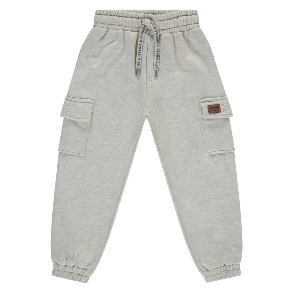 Stains & Stories - Pantalon jogging garçon - Light Grey Melee 