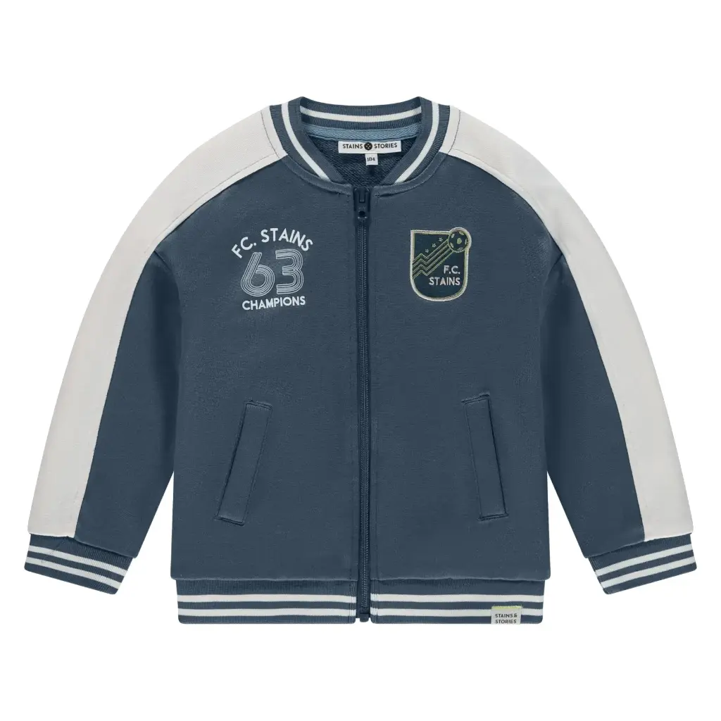 Stains & Stories - Sweat garçon Cardigan - Water