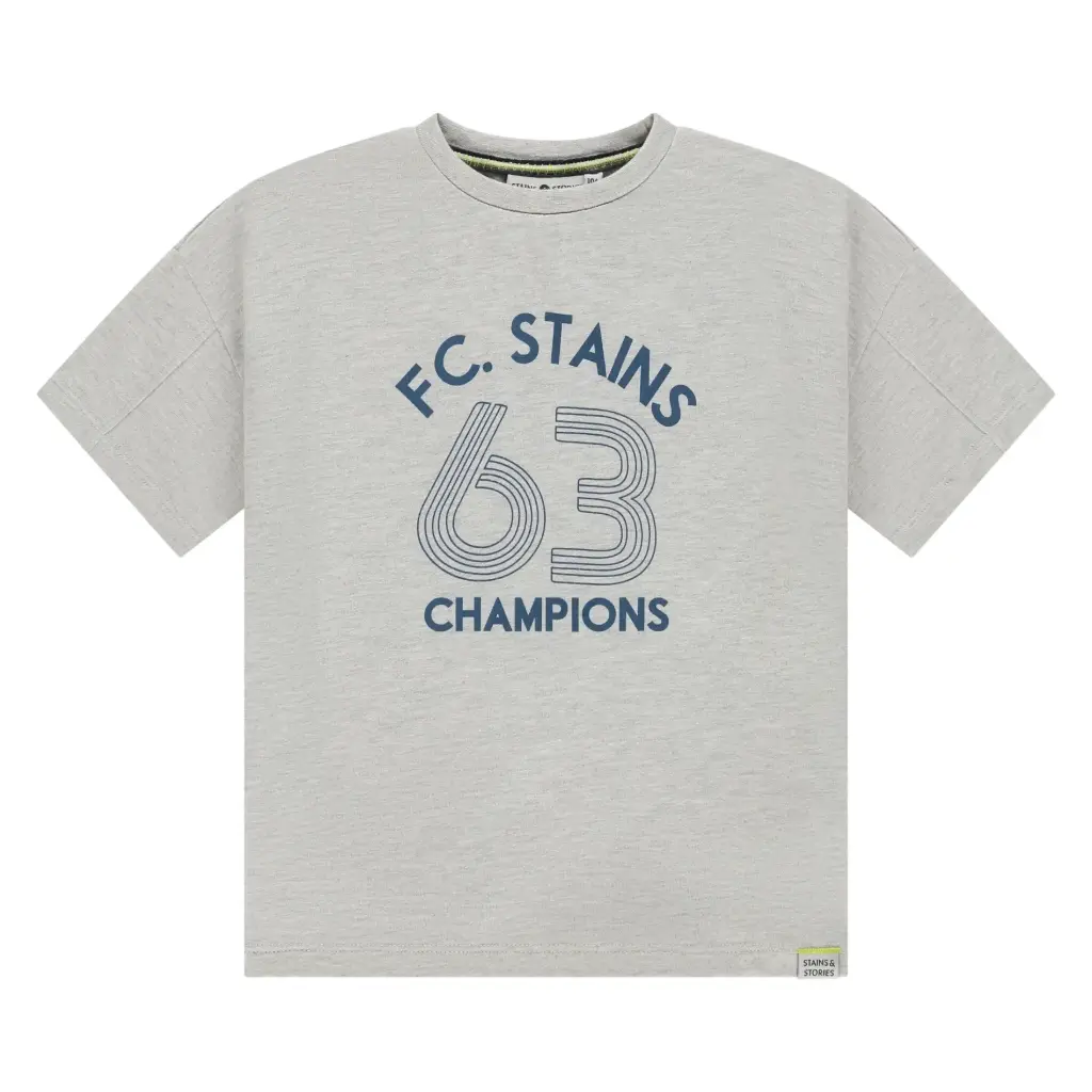 Stains & Stories - T-shirt garçon - Light Grey Melee 