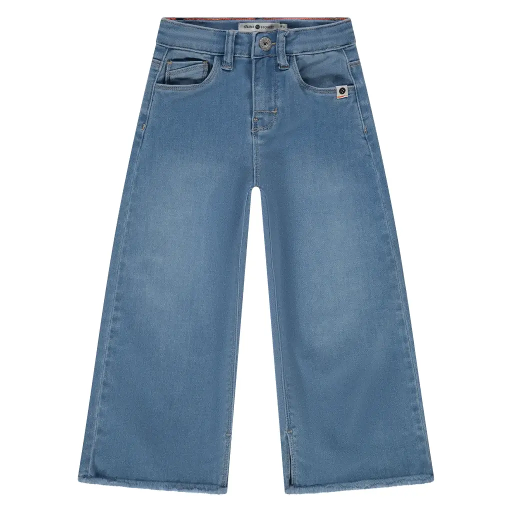 Stains & Stories - Pantalon jeans fille large - Medium Blue