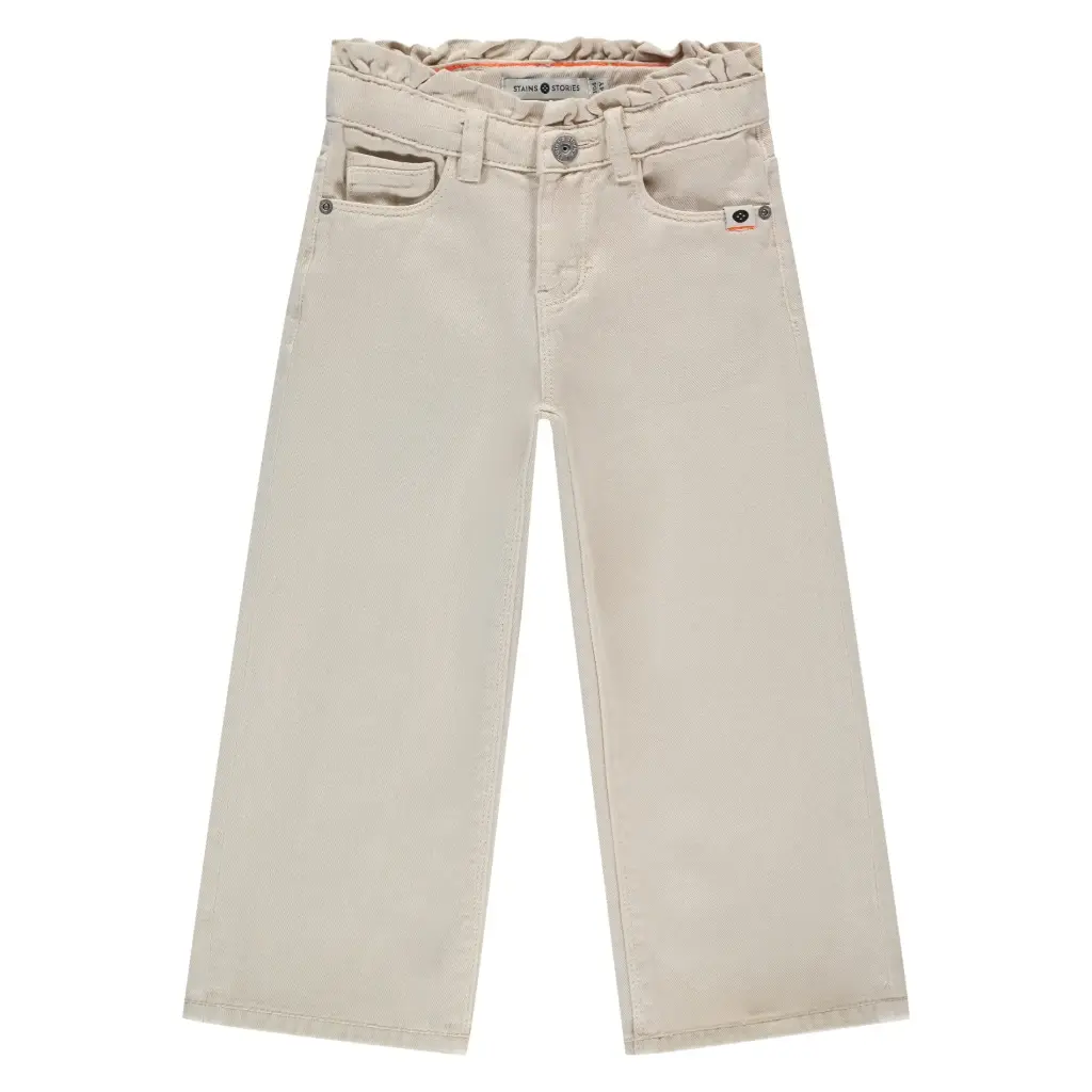 Stains & Stories - Pantalon fille large - Ivory