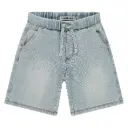 Stains & Stories - Short en denim coupe large garçon - Pale blue denim