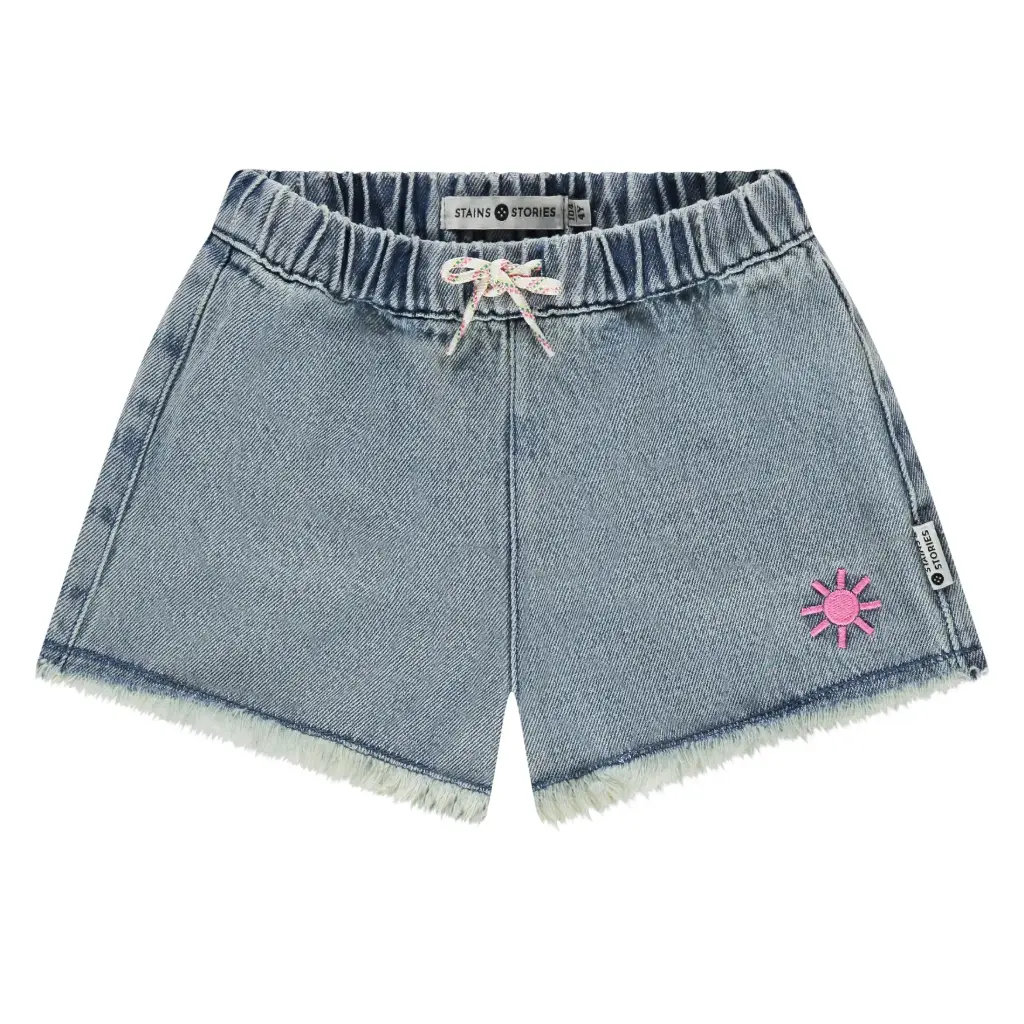 Stains & Stories - Short fille en jeans - Light Blue Denim