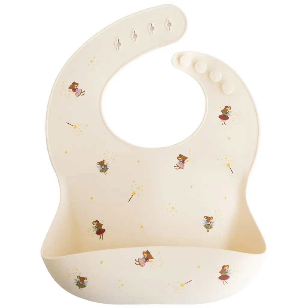 Mushie - Bavoir Silicone - Fairy Mices