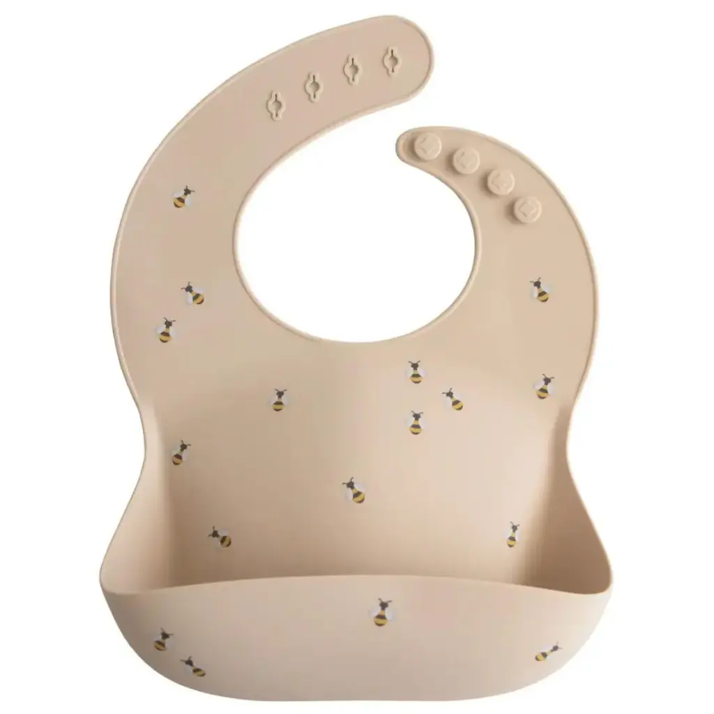 Mushie - Bavoir Silicone - Bees