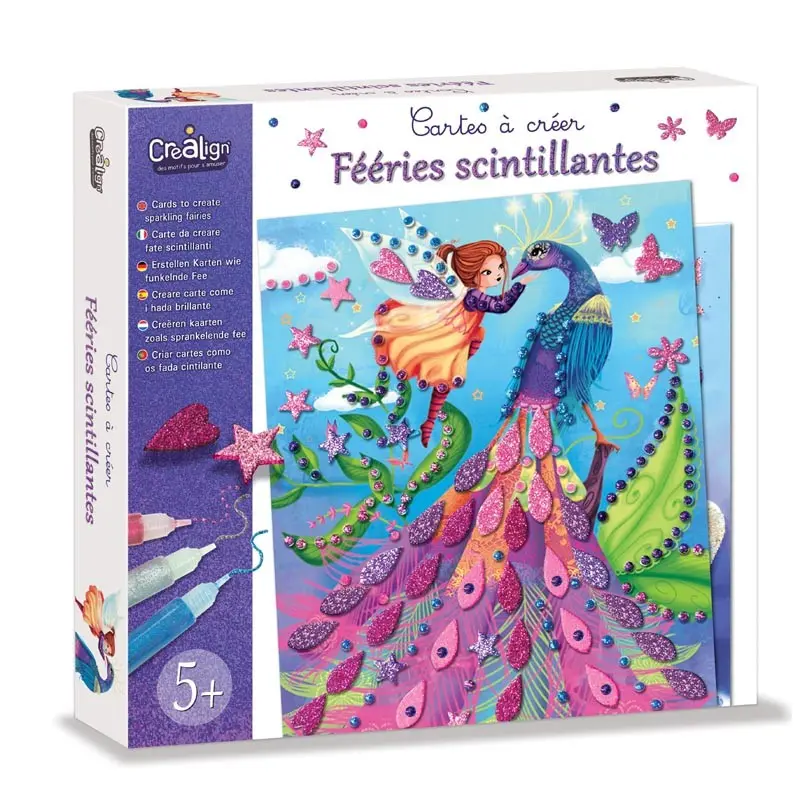 Crealign' - Cartes à créer - Fééries Scintillantes - 5 ans + 