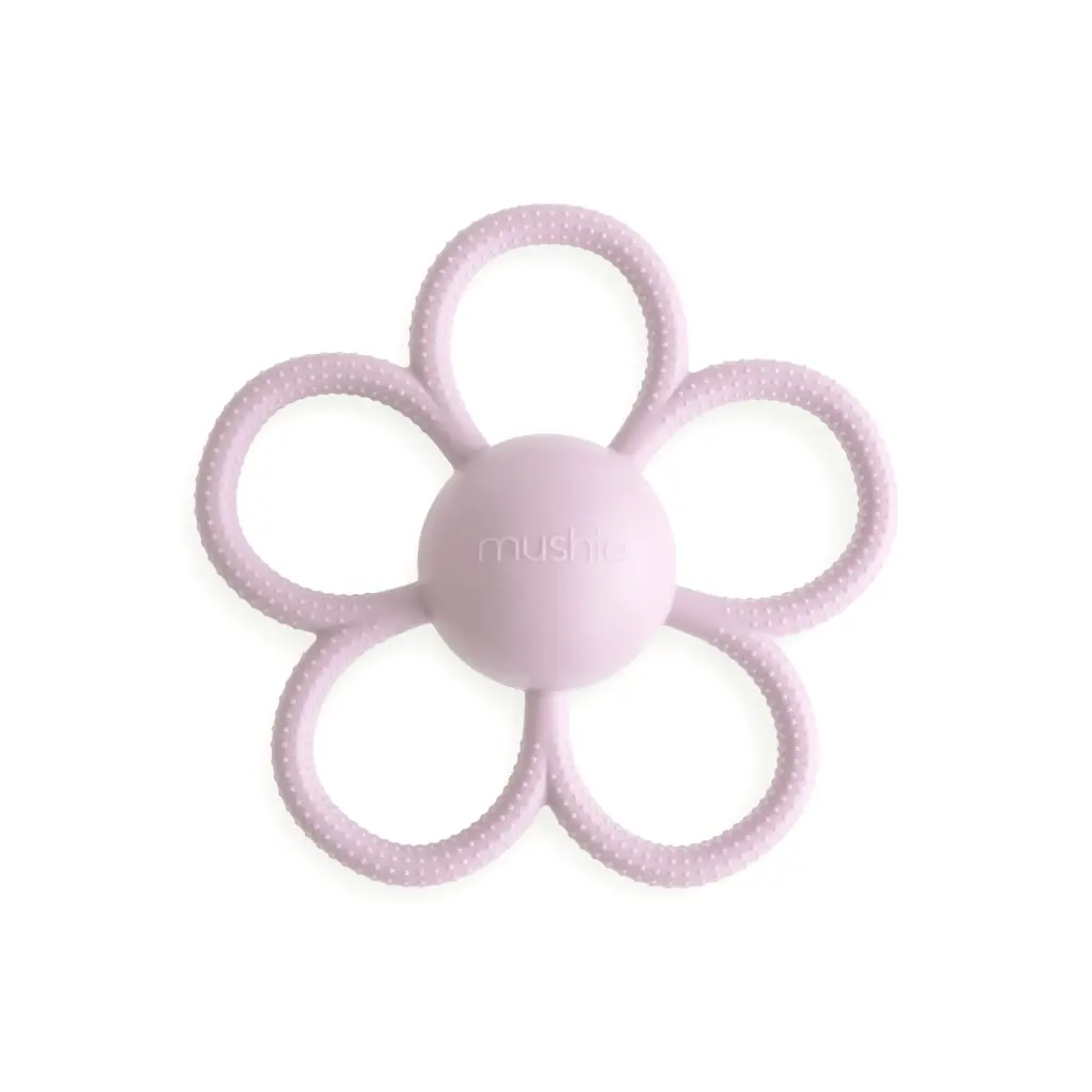 Mushie - Hochet de dentition Fleur Daisy - Soft Lilac