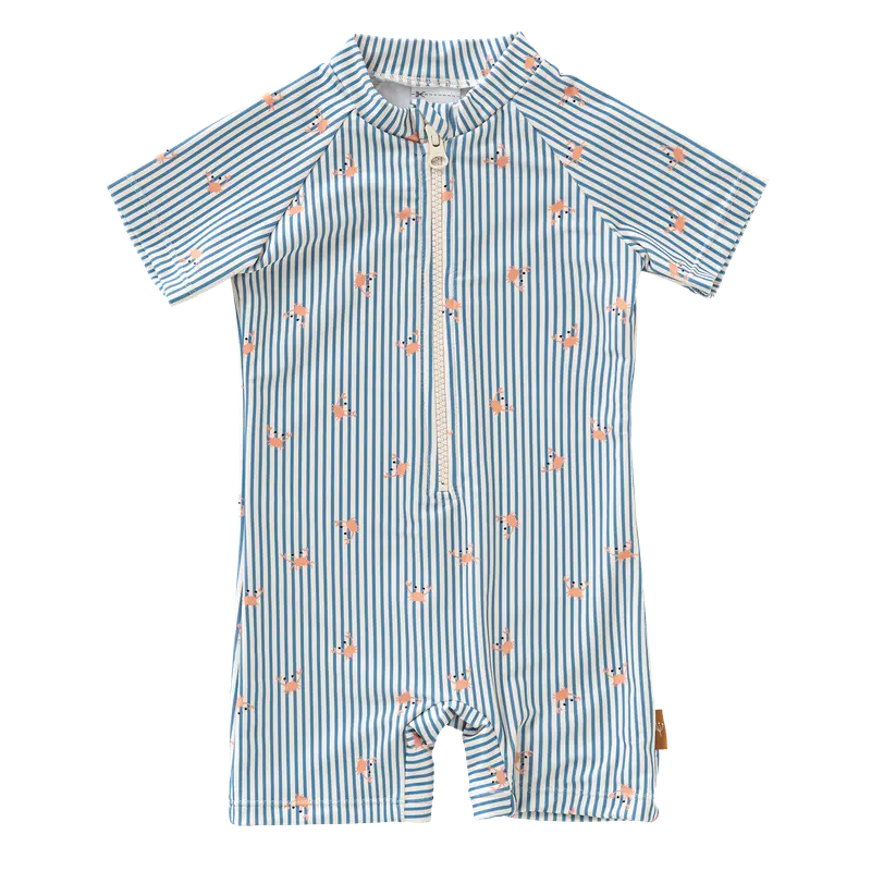 Fresk - Maillot de bain Garçon - Combinaison anti-UV - Lignes & Crabes
