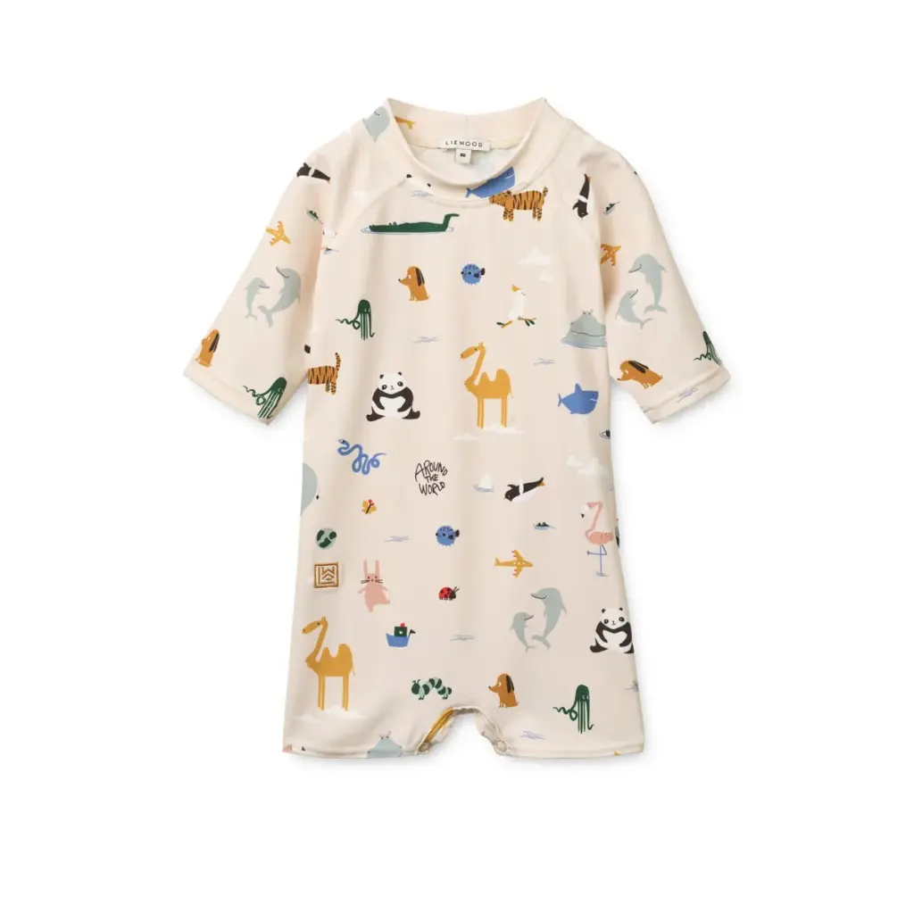 Liewood - Combinaison de bain Bébé Thor - Around the world / Sandy