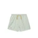 Liewood - Short de bain Duke à rayures - Stripe Peppermint / Crisp white