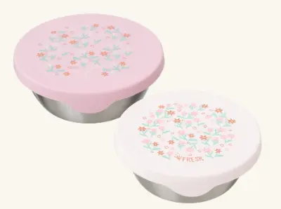 FRESK - Boîte à goûter 2 pièces Fleurs de jardin