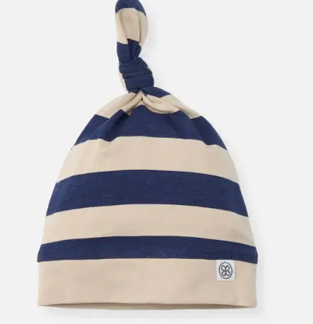 CLOBY - Bonnet à nœud en Navy Stripe – UPF 50+