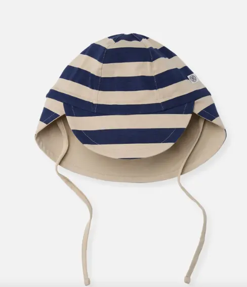 Cloby - Chapeau anti-uv - Chapeau de soleil en Navy Stripe – UPF 50+