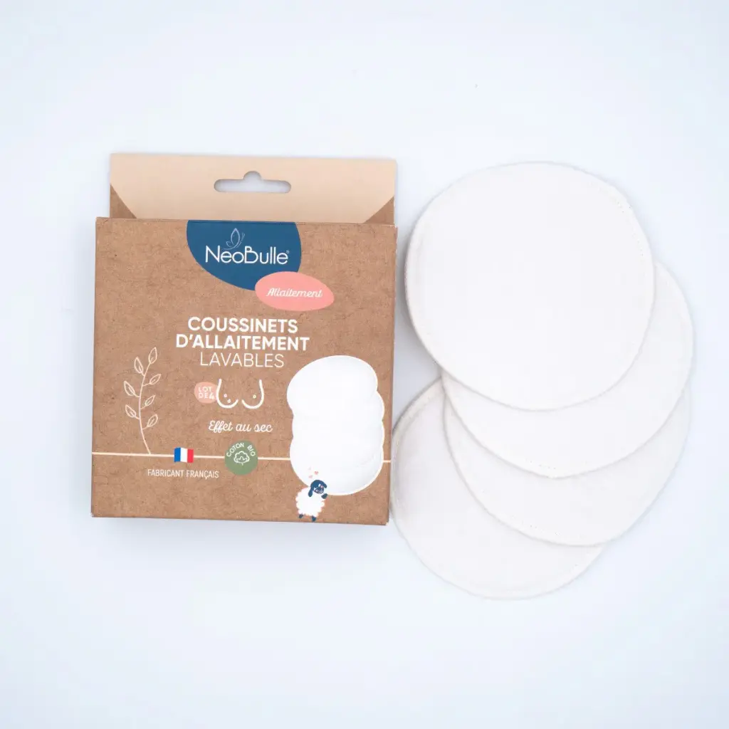 Néobulle - Lot de 4 Coussinets d'allaitement lavables