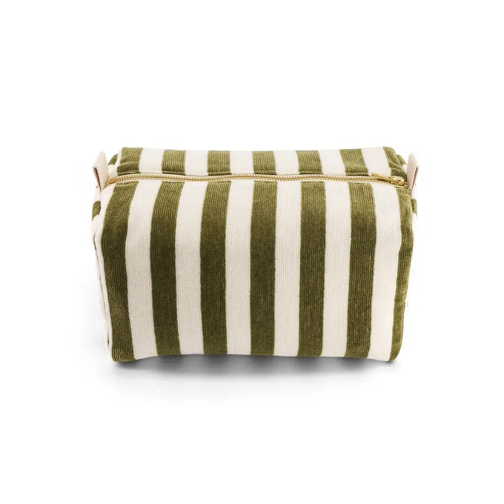 Rose In April - Trousse de toilette Vic - Eponge rayée kaki