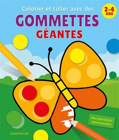 Chantecler - Colorier et coller avec des gommettes géantes - 2-4 ans