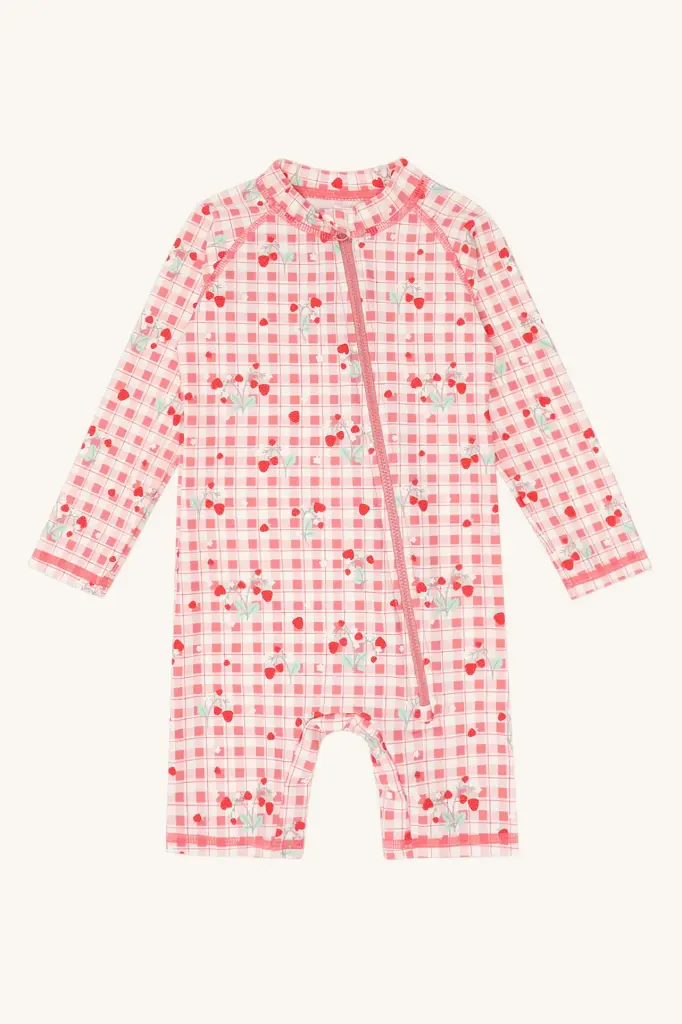 Hust & Claire - Combinaison de bain anti-UV - Vichy Fraises