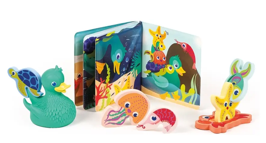LUDI - Coffret bain 3 en 1 - Duck and friends