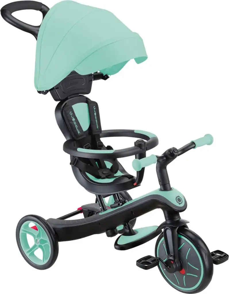 GLOBBER - Tricycle EXPLORER 4EN1 Évolutif & Pliable - Mint