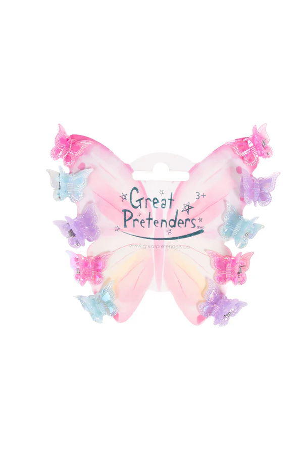 Great Pretenders - Lot de 10 pinces à cheveux Papillon de couleurs 