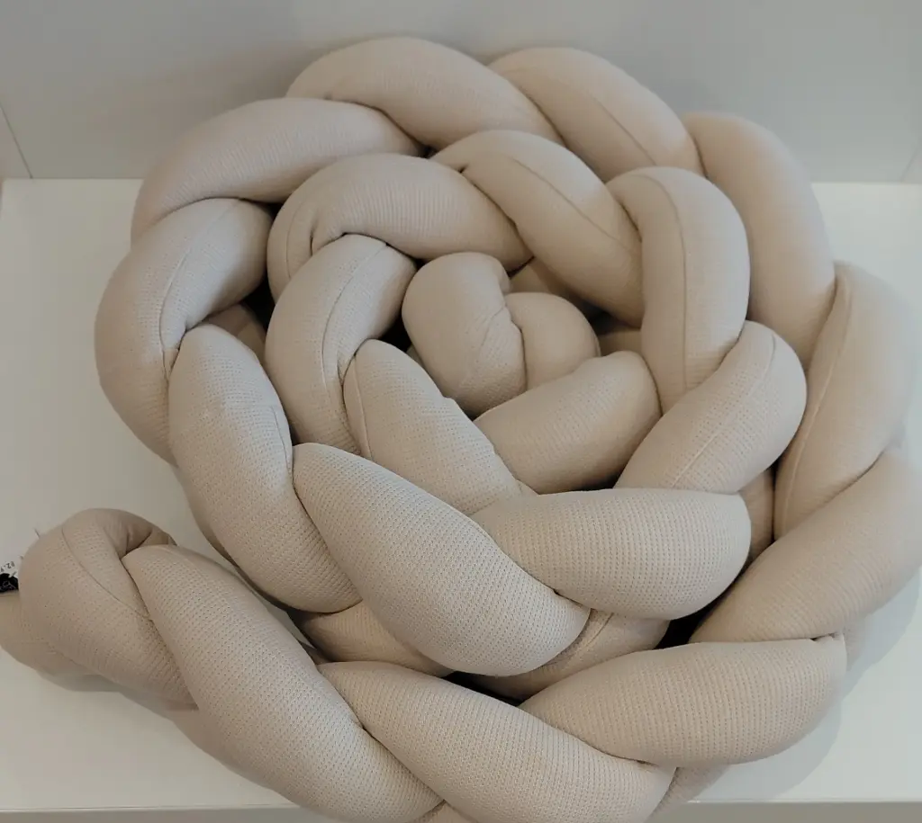 BidiBoo - Tresse de lit - Gauffré - Beige