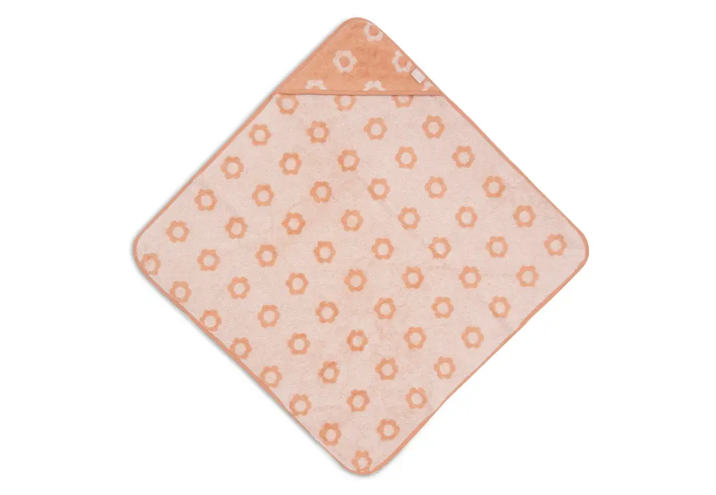 Jollein - Cape de bain éponge réversible 75x75cm - Flower  