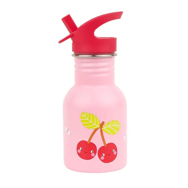 A Little Lovely Company - Gourde en inox 350ml - Cerises