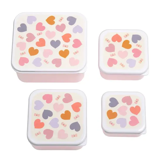 A Little Lovely Company - Coffret déjeuner et collation - Coeur