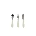 Béaba - Set de 3 couverts en inox - vert de gris