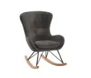 Vipack (JAXX) - Rocky - Chaise à bascule maxi bouclé Anthracite