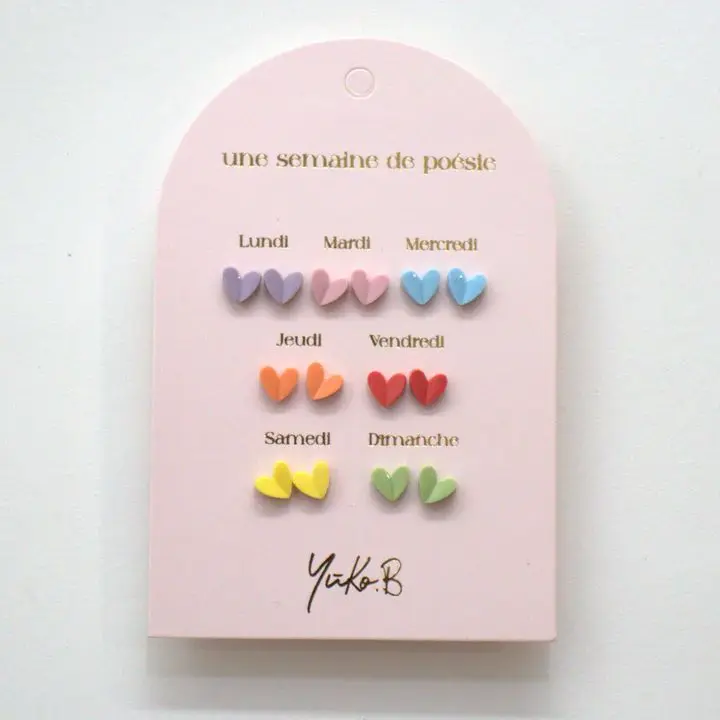 Yuko.B - Une semaine de poésie - Boucles d'oreilles Coeur