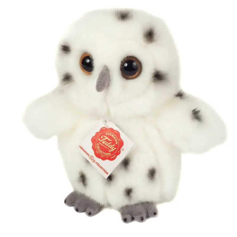Hermann Teddy - Chouette Harfang des neiges - 16 cm