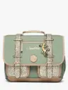 Caméléon - Cartable enfant 2 compartiments - Vintage fantasy - Glossy green