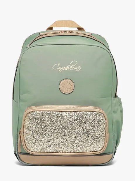 Caméléon - Sac à dos 2 compartiments - Vintage fantasy - Glossy Green