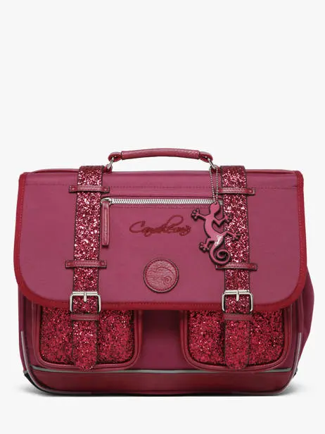 Caméléon - Cartable 2 compartiments - Vintage fantasy - Glossy cherry