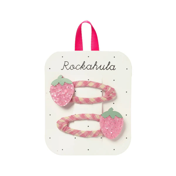 Rockahula - Lot de 2 pinces à cheveux - Fraise Rose