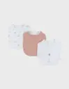 Noukie's - Lot de 3 bavoirs en mousseline - Fleurs d'Antan - 3m+