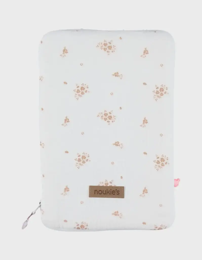 Noukie's - Protège carnet de santé en mousseline bio - Fleurs d'Antan