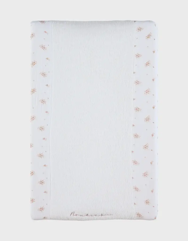 Noukie's - Housse de matelas à langer en Mousseline Bio - Fleurs d'Antan
