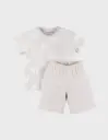Noukie's - Pyjama bébé - Eléphant gris - Manches courtes