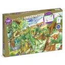 DJECO - Puzzle observation - Dinosaures 200 pcs + livret - 5 ans + 