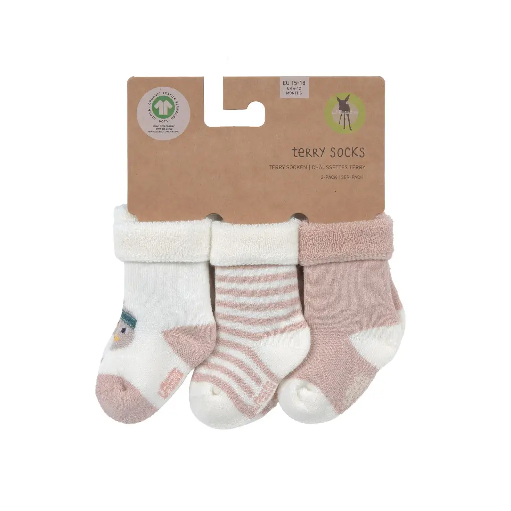 Lassig - Chaussettes en tissu éponge bébé - Coton bio - Canard