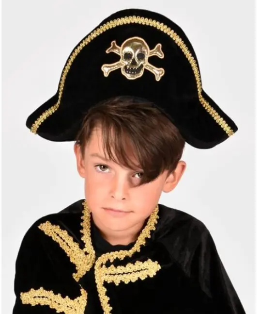 Den Goda Fen - Chapeau pirate velours - 35 cm