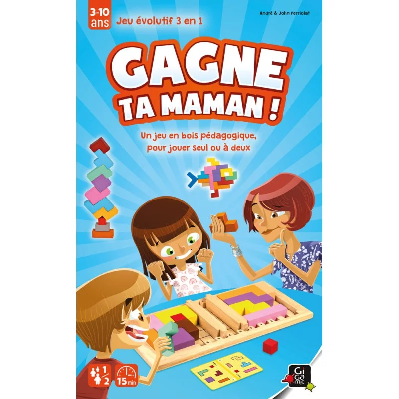 Gigamic - Jeu évolutif 3 en 1 - Gagne Ta Maman